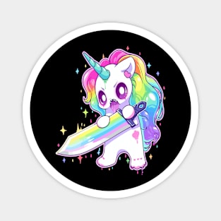 Cute Zombie Unicorn EDM Festival DJ Magnet